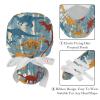 2-Pc,Gourd-Shaped Working Cap,Fisherman Hat with Buttons and Cotton Sweatband,Colored Silhouette Dinosaur view 4