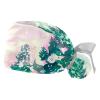 2-Pc,Gourd-Shaped Working Cap,Fisherman Hat with Buttons and Cotton Sweatband,Forest Green Snowflake Winter view 1