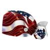 YTYVAGT 2-Pc,Gourd-Shaped Working Cap,Fisherman Hat with Buttons and Cotton Sweatband,Fourth of July Hat with Flag view 1