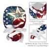 YTYVAGT 2-Pc,Gourd-Shaped Working Cap,Fisherman Hat with Buttons and Cotton Sweatband,Fourth of July Hat with Flag view 4