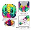 2-Pc,Gourd-Shaped Working Cap,Fisherman Hat with Buttons and Cotton Sweatband,Art Color Doodle Pineapple view 4
