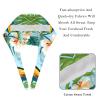 2-Pc,Bouffant Nurse Hats,Scrub Cap Adjustable Scrub Hats with Sweatband,Bird Flower Tropical Leaf Parrot view 4