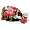 2-Pc,Gourd-Shaped Working Cap,Fisherman Hat with Buttons and Cotton Sweatband,Anchor Flower Black and White Stripes view 1