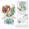 2-Pc,Gourd-Shaped Working Cap,Fisherman Hat with Buttons and Cotton Sweatband,Cute Mermaid Sea Horse view 4