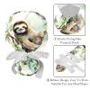 2-Pc,Gourd-Shaped Working Cap,Fisherman Hat with Buttons and Cotton Sweatband,Animal Sloth Palm Tree view 4