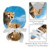 2-Pc,Gourd-Shaped Working Cap,Fisherman Hat with Buttons and Cotton Sweatband,Animal Leopard Traditional view 4