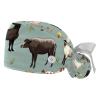 2-Pc,Gourd-Shaped Working Cap,Fisherman Hat with Buttons and Cotton Sweatband,Cow Sheep Pig Rooster view 1