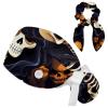 Nurse Scrub Caps,Scrub Hats with Buttons and Cotton Sweatband,Abstract Skeleton and Skull Art Illustration view 1