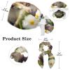 Nurse Scrub Caps,Scrub Hats with Buttons and Cotton Sweatband,Daisy and Flower Cat view 2