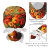 2-Pc,Gourd-Shaped Working Cap,Fisherman Hat with Buttons and Cotton Sweatband,Daisy Oil Painting Flower view 4