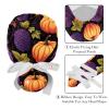 2-Pc,Gourd-Shaped Working Cap,Fisherman Hat with Buttons and Cotton Sweatband,Autumn Leaves Fruit Pumpkin view 4