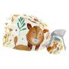 2-Pc,Gourd-Shaped Working Cap,Fisherman Hat with Buttons and Cotton Sweatband,Forest Wildlife Indian Animals view 1