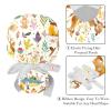 2-Pc,Gourd-Shaped Working Cap,Fisherman Hat with Buttons and Cotton Sweatband,Forest Wildlife Indian Animals view 4