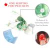 2-Pc,Gourd-Shaped Working Cap,Fisherman Hat with Buttons and Cotton Sweatband,Butterfly Green Leaf Clover view 3