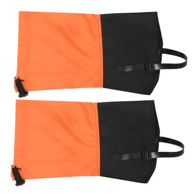 balacoo Outdoor Leg Gaiters for Men Durable Windproof Calf Covers for Hiking Climbing Camping Tear Resistant for Snow Sand Protection Orange