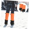 balacoo Outdoor Leg Gaiters for Men Durable Windproof Calf Covers for Hiking Climbing Camping Tear Resistant for Snow Sand Protection Orange view 4