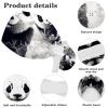 Nurse Scrub Caps,Scrub Hats with Buttons and Cotton Sweatband,Animal Panda Abstract Art Pattern view 4