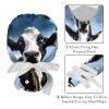 2-Pc,Gourd-Shaped Working Cap,Fisherman Hat with Buttons and Cotton Sweatband,Animal Cow Cattle Farming Black White view 4