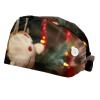 2-Pc,Bouffant Nurse Hats,Scrub Cap Adjustable Scrub Hats with Sweatband,Christmas Puppy Dog view 1