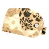 2-Pc,Bouffant Scrub Caps for Women,Beanie Hats with Buttons and Cotton Sweatband,Yellow Leopard Print