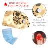 2-Pc,Bouffant Scrub Caps for Women,Beanie Hats with Buttons and Cotton Sweatband,Yellow Leopard Print view 2