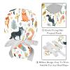 2-Pc,Gourd-Shaped Working Cap,Fisherman Hat with Buttons and Cotton Sweatband,Animals in The Forest Cartoon view 4