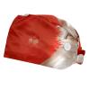2-Pc,Bouffant Nurse Hats,Scrub Cap Adjustable Scrub Hats with Sweatband,Christmas Shihtzu Dog view 1