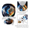2-Pc,Gourd-Shaped Working Cap,Fisherman Hat with Buttons and Cotton Sweatband,3D Yin Yang Gossip Moon Earth view 4
