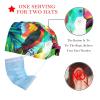 2-Pc,Scrub Bouffant Caps,Workout Hat with Sweatband Headgear for Women,Flowers Tropical Toucan Parrot view 2