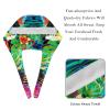 2-Pc,Scrub Bouffant Caps,Workout Hat with Sweatband Headgear for Women,Flowers Tropical Toucan Parrot view 4