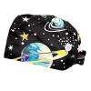 2-Pc,Bouffant Nurse Hats,Scrub Cap Adjustable Scrub Hats with Sweatband,Cartoon Space Rocket Planet view 1