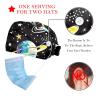 2-Pc,Bouffant Nurse Hats,Scrub Cap Adjustable Scrub Hats with Sweatband,Cartoon Space Rocket Planet view 2