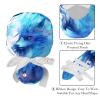 2-Pc,Gourd-Shaped Working Cap,Fisherman Hat with Buttons and Cotton Sweatband,Abstract Blue Animal Pattern view 4