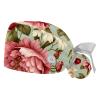 2-Pc,Gourd-Shaped Working Cap,Fisherman Hat with Buttons and Cotton Sweatband,Floral Seamless Roses view 1