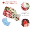 2-Pc,Gourd-Shaped Working Cap,Fisherman Hat with Buttons and Cotton Sweatband,Floral Seamless Roses view 3