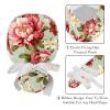 2-Pc,Gourd-Shaped Working Cap,Fisherman Hat with Buttons and Cotton Sweatband,Floral Seamless Roses view 4