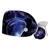 2-Pc,Gourd-Shaped Working Cap,Fisherman Hat with Buttons and Cotton Sweatband,Fantasy Ocean Purple Jellyfish view 1
