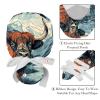 2-Pc,Gourd-Shaped Working Cap,Fisherman Hat with Buttons and Cotton Sweatband,Animal Art Cow Illustration view 4