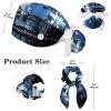 Nurse Scrub Caps,Scrub Hats with Buttons and Cotton Sweatband,City River Landscape Night view 2