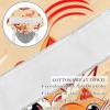 2-Pc,Gourd-Shaped Working Cap,Fisherman Hat with Buttons and Cotton Sweatband,Floral Happy Tiger view 2