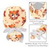 2-Pc,Gourd-Shaped Working Cap,Fisherman Hat with Buttons and Cotton Sweatband,Floral Happy Tiger view 4