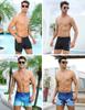 KANAV 4 Pack Men's Athletic Swim Jammers Quick Dry Square Leg Swim Briefs Competitive Swimsuit Black/Blue view 2
