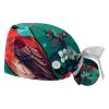 2-Pc,Gourd-Shaped Working Cap,Fisherman Hat with Buttons and Cotton Sweatband,Animal Bird and Wild Flower Pattern view 1