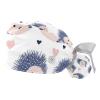 2-Pc,Gourd-Shaped Working Cap,Fisherman Hat with Buttons and Cotton Sweatband,Animal Heart White Polka Dot view 1