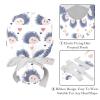2-Pc,Gourd-Shaped Working Cap,Fisherman Hat with Buttons and Cotton Sweatband,Animal Heart White Polka Dot view 4