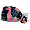 2-Pc,Gourd-Shaped Working Cap,Fisherman Hat with Buttons and Cotton Sweatband,Christmas Floral Deer view 1