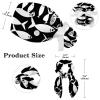 Nurse Scrub Caps,Scrub Hats with Buttons and Cotton Sweatband,Black and White Fish view 2
