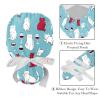 2-Pc,Gourd-Shaped Working Cap,Fisherman Hat with Buttons and Cotton Sweatband,Wine Glass Red Wine Cats view 4