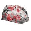 2-Pc,Bouffant Nurse Hats,Scrub Cap Adjustable Scrub Hats with Sweatband,Cherry Blossom Mountain River view 1