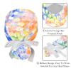 2-Pc,Gourd-Shaped Working Cap,Fisherman Hat with Buttons and Cotton Sweatband,Abstract Rinabow Color Flowers Daisy view 4